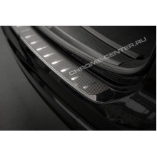 Накладка на задний бампер (carbon) Hyundai i20 (2009-2014)